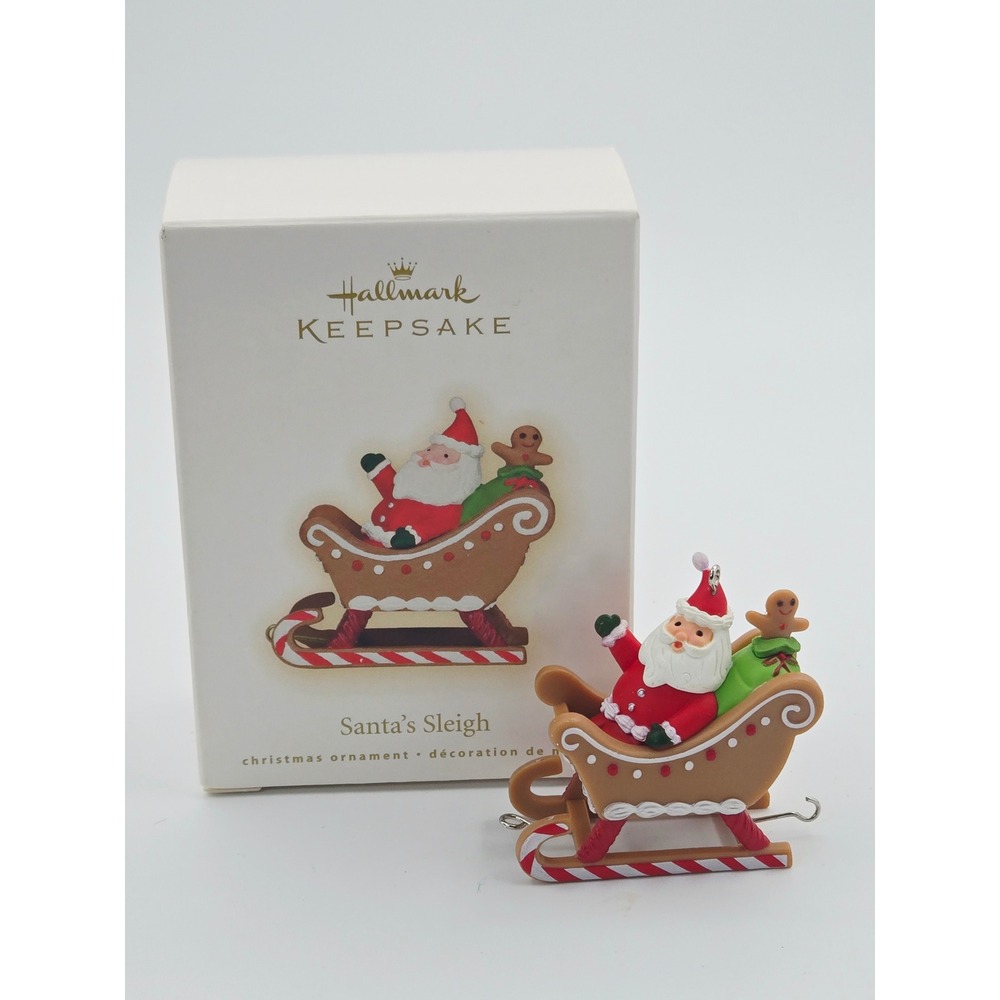 Hallmark Keepsake Santa's Sleigh Gingerbread Ornament 2009 Edythe Kegrize